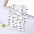 thumbnail image 2 of kpoplk Summer Baby Boys Jumpsuit Baby Girl Bodysuits, Baby Boys Short Sleeves Rompers, Clothing Newborn Baby Cotton Short Sleeve Thin Crawling Suit Baby Onesie Clothes Size 6-12 Months,Sky Blue, 2 of 4