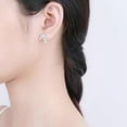 thumbnail image 2 of ZSPERKLA Sterling Silver Bow Stud Earrings for Women, Trendy Sparkly Rhinestone Bow Earrings Jewelry Gifts, 2 of 4