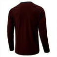 thumbnail image 6 of Hfyihgf Men's Athletic Henley Shirt Long Sleeve Thermal Underwear Pullover Top Casual Slim Fit Lightweight Button T Shirts(Wine,M), 6 of 6