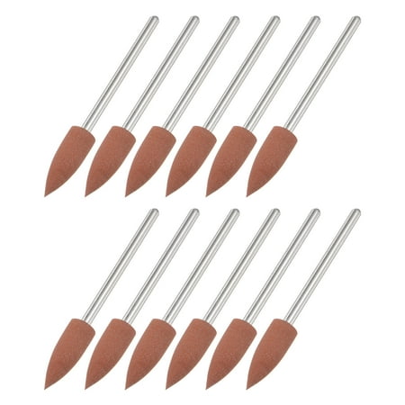 

Uxcell 12pcs 80 Grits Abrasive Mounted Stone 2.35mm Shank 6mm Dia Pointed Heads Stone Grinding and Polishing Wheels