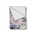 thumbnail image 2 of Watercolor Soft Flannel Fleece Throw Blanket, Lady with Flower Head Spring Rose Branches Feminine Woman Design, Cozy Plush for Indoor and Outdoor Use, 50" x 70", Dark Purple Pink Beige, by Ambesonne, 2 of 6