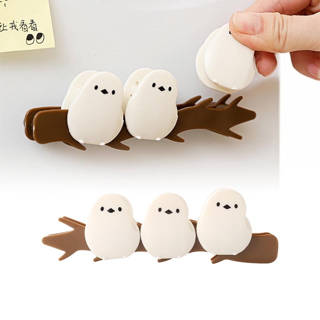 zhangmingg Bird Shaped Refrigerator Seal with Integrated Storage Rack for Snack Bag Freshness and Organization