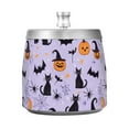 thumbnail image 7 of Yayeee Ashtray with Lid for Cigarette Smokeless Stainless Steel Home Ash Holder, Purple Halloween Pumpkin, 7 of 7