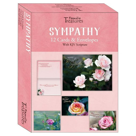 Family Treasures Wholesale 22490X Boxed - Card Sympathy-Roses - Box of 12