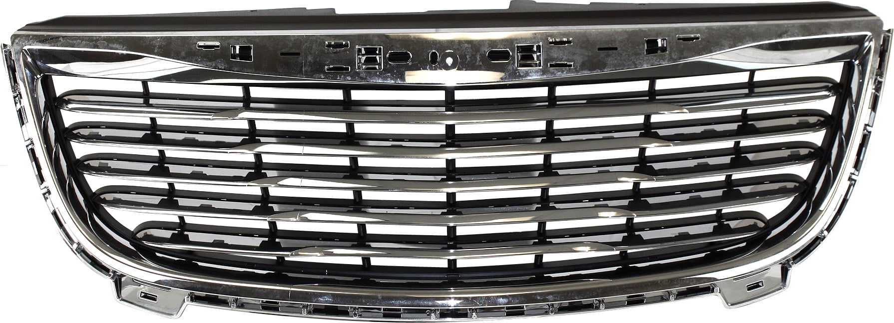 For 11-16 Town & Country Front Grill Grille Assembly Chrome Shell Black Insert