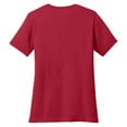 thumbnail image 2 of Plus Size Leopard Monochrome Graphic Design Lady's V-Neck - Red 4XL, 2 of 2
