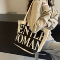 thumbnail image 4 of Bolso Mano para Mujer Compras Sencillo Lona ​​bolso Transporte Moderno Gran Capacidad, 4 of 9