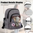thumbnail image 6 of Xixirimido Gray Elephant Daisy Pattern Shoulder Bag Crossbody for Women Crossbody Bags with Adjustable Strap Cell Phone Purses Sling Bag for Travel Hiking Shopping, 6 of 7