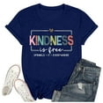 thumbnail image 4 of Afdoent Womens T Shirts Fashion Casual Crew Neck Letter Printed Short Sleeve T Shirt Top Vacation Fashion Clothing 2026, 4 of 4