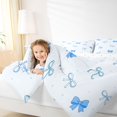 thumbnail image 3 of spefrowx Cute Blue Bow Twin Comforter Sets for Kids, Simple Polka Dot Bedding Set, Reversible, 2pcs, 1 Comforter and 1 Pillowcase, 3 of 6