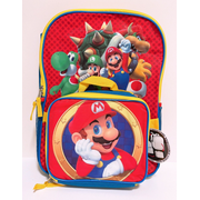 Nintendo Super Mario Characters 16" Backpack Lunch Bag Set of 2
