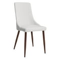 thumbnail image 1 of Set of 2 Mid-Century Fabric & Metal Side Chair in White, 1 of 7