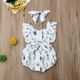 thumbnail image 5 of Newborn Infant Baby Girl Cactus Romper Jumpsuit Bodysuit Headband Clothes Outfit, 5 of 5