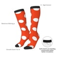 thumbnail image 4 of Xecao Orange And White Polka Dot1 Print Compression Socks for Both Men And Women for Running, Travel, Flight, Nurse, 4 of 6
