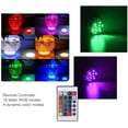 thumbnail image 4 of LEDGLE Luz LED sumergible para bañera, funciona con pilas, multicolor, decoración impermeable con control remoto, adecuada para acuario, jacuzzi, base de florero, fiesta, boda, 2 piezas ER, 4 of 5