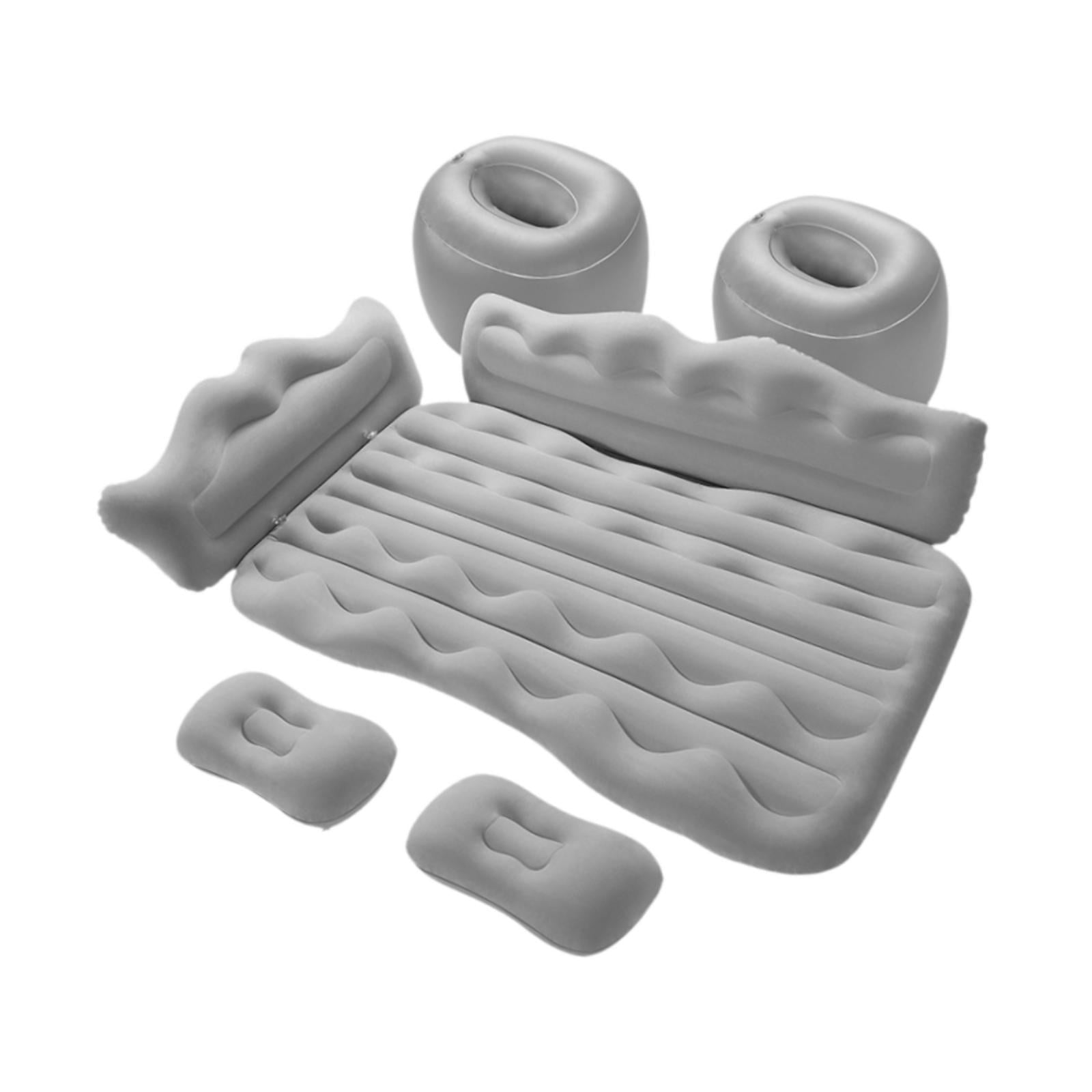 Wzmzjy Car Air Bed Inflatable Mattress with Air Pump 130x73cm Multifunctional Universal Grey