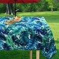 thumbnail image 5 of Outdoor Tablecloth with Umbrella Hole and Zipper, Rectangle Patio Table Covers for Spring/Summer, Machine Washable Outdoor Picnic Table Cloth (Palm Leaves, 60" × 84" Rectangular), 5 of 6