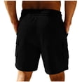 thumbnail image 5 of Ahabrexf Basketball Shorts Men,Solid Color Sport Casual Holiday Breathable Pockets Pants, 5 of 9