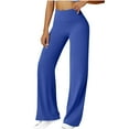 thumbnail image 6 of Efsteb Yoga Pants Women High Waist Stretch Casual Soft Straight Leg Bottoms Workout Wide Leg Pants Gym Fitness Athletic Yoga Jogger Trouser (Blue,XL), 6 of 8