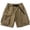 Khaki@GC@, variant on CONZONE Mens Baggy Cargo Shorts Casual Solid Color Elastic Waist Drawstring Cargo Shorts for Men Lightweight Relaxed Fit Summer Workout Shorts With Pockets