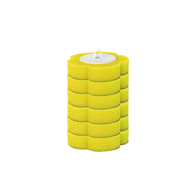 Transemion Disposable Toilet Brush Head For Fast Effective Bathroom Cleaning Storage Yellow Brush Head 6PCS