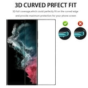 SELOZKE 2pack Screen Protector For Samsung Galaxy S22 Ultra 5G 3D Curved Full Coverage HD Anti-Scratch Screen Tempered Glass