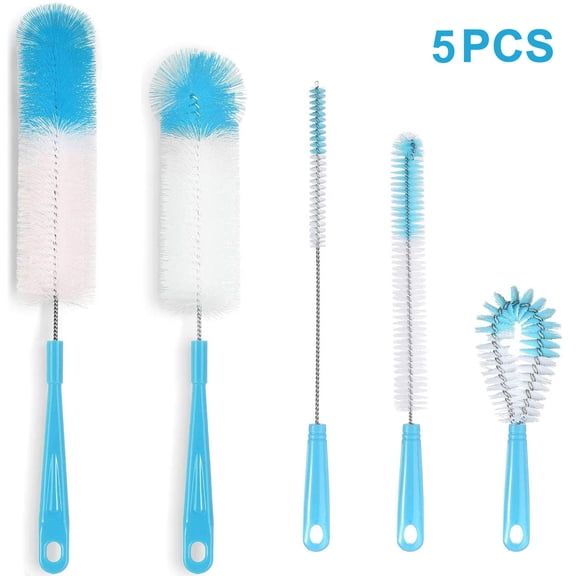 DISEN 8 Pack Bottle Cleaning Brush Set Long Handle Bottle Cleaner for Washing Narrow Wine Beer Bottle Sports Water Cups Thermos Feeder Kettle Spout and Lid Cleanser Brushes