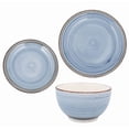 thumbnail image 3 of Gibson Home 142774.12 Holcomb Ceramic Dinnerware Set, Light Blue - 12 Piece, 3 of 5