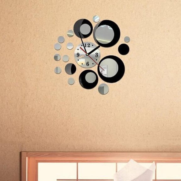 VerPetridure Removable Diy Acrylic 3D Mirror Wall Sticker Decorative Clock