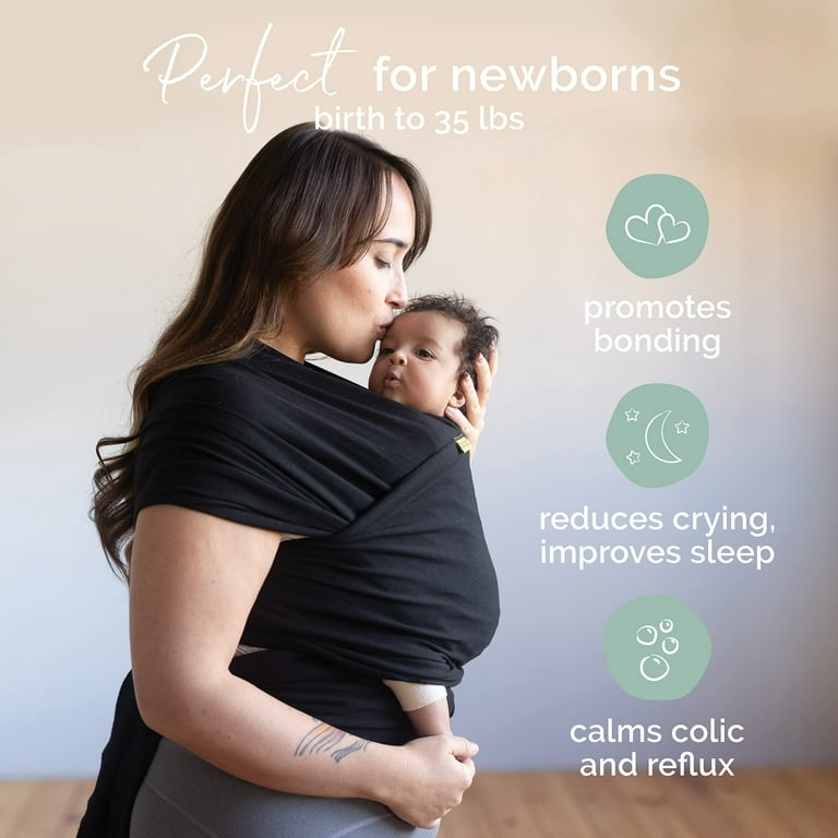 Boba Wrap Baby Carrier Black Newborn Babies to Children 7lbs 35lbs