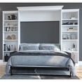 thumbnail image 2 of Atlin Designs Queen Size Modern Wood Murphy Bed with Sofa, White / Gray, 2 of 12