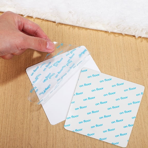 BESTYASH 20Pcs Rug Tape for Hardwood Floor No Damage with Double Sided Carpet Tape and Non Slip Pads