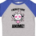 thumbnail image 4 of Inktastic I Really Love Anime with Cute Anime Cat and Hearts Boys or Girls Toddler T-Shirt, 4 of 5