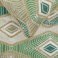 thumbnail image 3 of King / Queen / Twin Green Designer CA King 86"x18" Bed Runner WITH Pillow Cover, Aztec, Jute Embroidery, Quilted, Tassels, Jute, Moroccan & Tribal Bed Scarf Cotton fabric - Chantico, 3 of 5