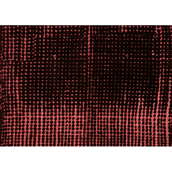 Ahgly Company Machine Washable Indoor Rectangle Abstract Red Modern Area Rugs, 7' x 9'