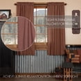 thumbnail image 2 of VHC Brands Patriotic Patch Window Curtains, Plaid Short Panel Set of 2, Red, 63x36, 2 of 5
