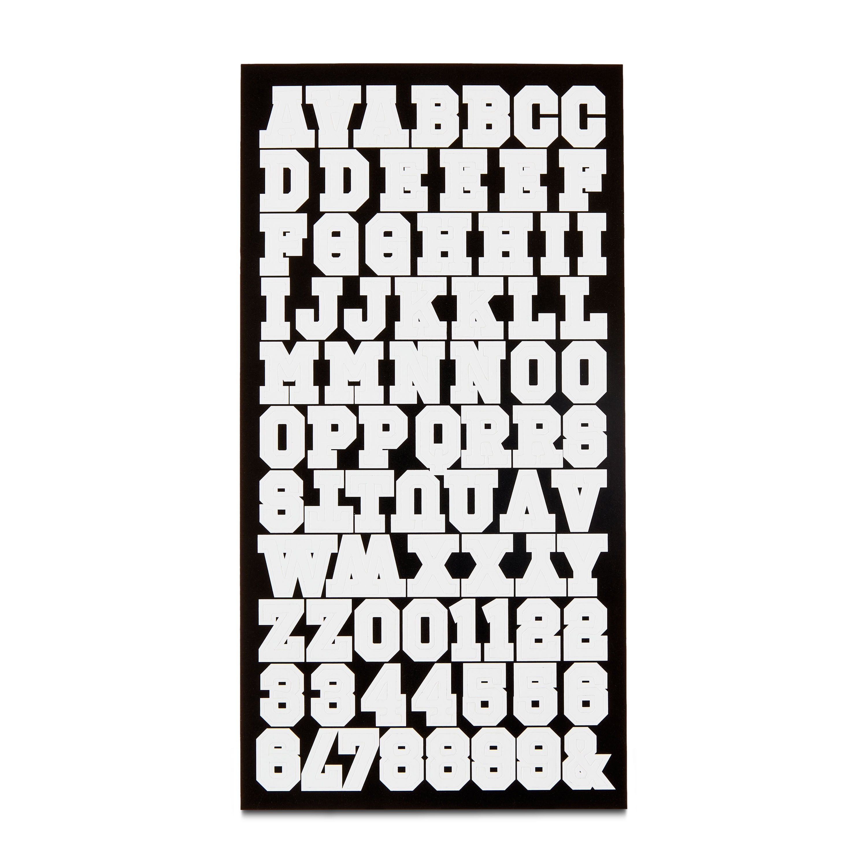 Hello Hobby White Print Block Alphabet Stickers, 79 Count