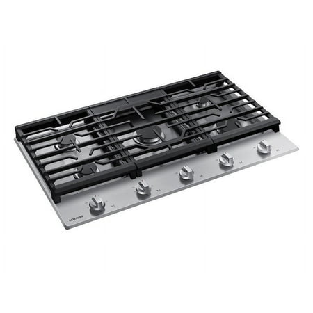 Samsung - 36" Built-In Gas Cooktop with 5 Burners - Stainless Steel