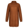 thumbnail image 4 of JINMGG 2026 Fall Winter Plus Size Sweaters for Women ,Fashion Women Solid Long Sleeve Sweater Dress Turtleneck Sweater Pullover Dress, 4 of 6