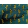 thumbnail image 4 of oneOone Tissu Popeline de Coton Imprimé Hippocampe 1 Yard 42 Pouces de Large, 4 of 4