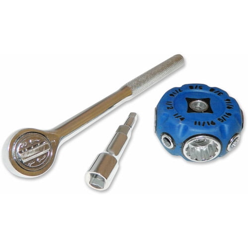 Thorsen 3Piece Puck Socket Wrench with Adapter, 39054