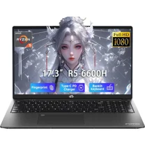 17.3" FHD IPS Gaming Laptop: AMD Ryzen 5 6600H, Radeon 660M, 16GB DDR5 RAM, 1TB SSD, Backlit Keyboard, Fingerprint, 100W Type-C