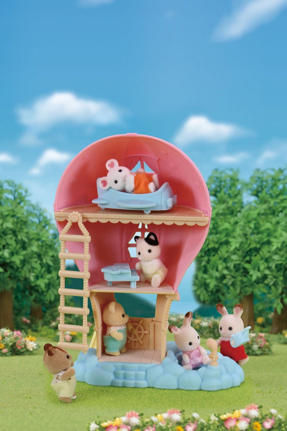 Ensemble de jeu de la maisonnette ballon pour bébé Calico Critters avec figurine, meuble et accessoires