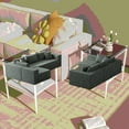 thumbnail image 3 of 188-Inch Corduroy Indoor Furniture - Easy-to-Move L Shaped Sectional Sofa, 3 of 13