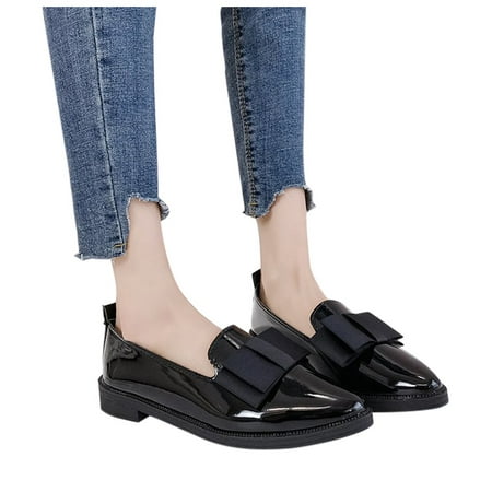 

zuwimk Summer Shoes For Women Women Fashion Sneakers Comfort Wedge Platform Loafers Black