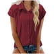 thumbnail image 1 of Camisas de Manga Larga para las Mujeres de Ajuste Suelto de las Mujeres de Algodón de Lino Blusa Casual Cuello en V, Poliéster, 1 of 7