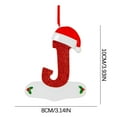 thumbnail image 3 of Christmas Decorations Clearance! Hanging Ornaments Christmas Little Red Hat Letter Pendant DIY Writable Name 26 Letter Pendant Gifts, 3 of 4