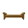 HUTWIFE 82 inch Velvet End of Bed Bench, Button Tufted Sofa Stool Bench