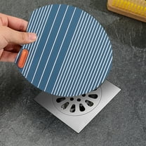 Silicone Floor Drain Cover - Odor Proof, Insect Proof Bathroom Drain Seal with Strong Adsorption, Fits 10-15cm Openings, Blue/Gray/Dark Gray