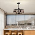 thumbnail image 3 of Dalina 24 in. 5-Light Indoor Oil Rubbed Matte Black Finish Ceiling Fan with Light Kit and Remote, 3 of 5